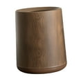 thumbnail image 4 of Papelera con vetas de madera, cesto para basura, contenedor de basura con parte abierta, cesto para papel higiénico para tocador, baño, sala con base, 4 of 8