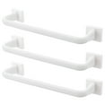 thumbnail image 4 of KALLORY 3-Piece White Plastic Kitchen Towel Bar Rack Set, No Punch Installation, Space-Saving Design for Home Organization, 4 of 8
