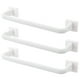 thumbnail image 4 of 3 piezas de toalla de baño de plástico, barra de toalla individual, pasta, sin perforador, estante de almacenamiento, perchero para toallas, para el baño del hogar (blanco), 4 of 6