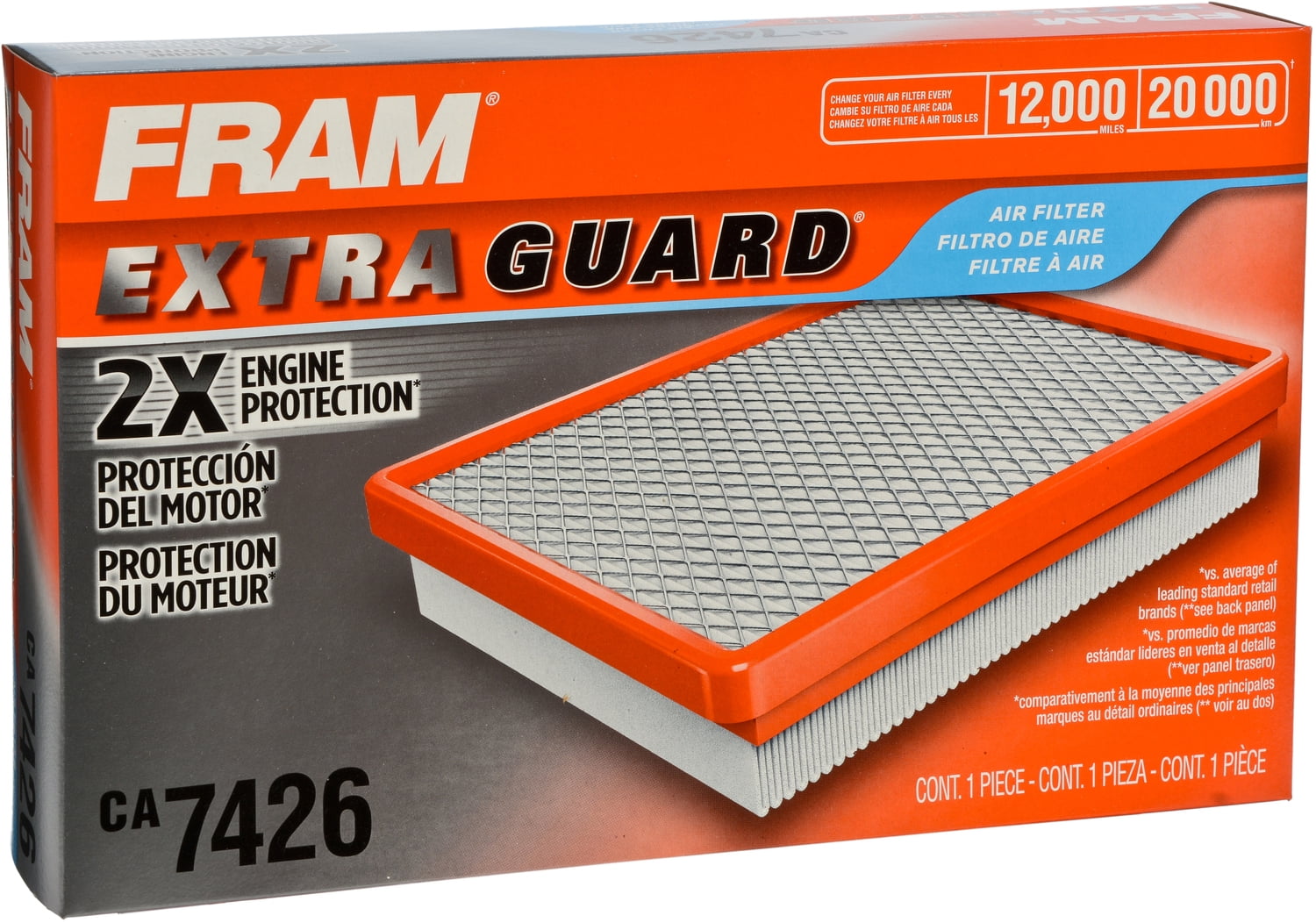 FRAM Extra Guard Air Filter, CA7426 for Select Ford and Mazda