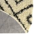 thumbnail image 5 of Unique Loom Trellis Shag Collection Area Rug - Ruth (4' x 6' Oval White and Black/Ivory), 5 of 11