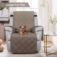 thumbnail image 2 of 2024 100% Waterproof Recliner Chair Covers Anti-Slip Recliner Couch Slipcovers for Reclining Chair with Packets Dogs Chair Cover Furniture Protector  Chocolate, 2 of 8
