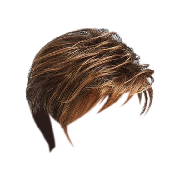 Gradient Short Synthetic Hair Wig for Women Heat Curly Fiber Full Cap Cover