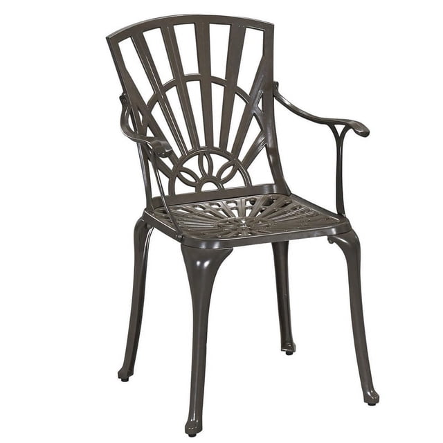 Homestyles Grenada Chaise Extérieure en Aluminium par Paire en Gris Kaki