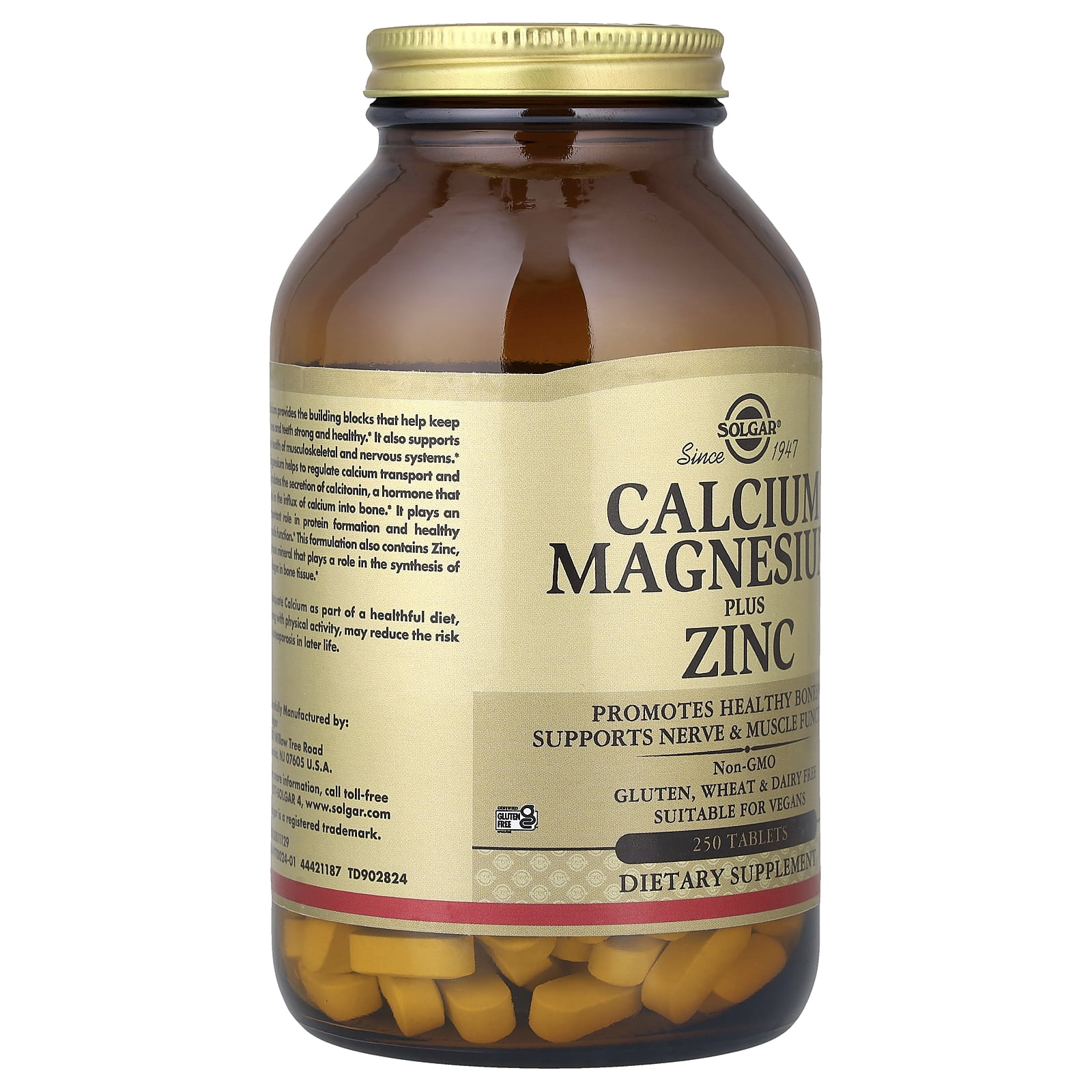Solgar Calcium Magnesium Plus Zinc 250 Tabs