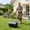 Steel hay roller | black, variant on 23 Inch Lawn Roller, 13 Gallon Capacity Water/Sand Fillable Sod Roller, Push & Tow Behind Steel Grass Flattener, U-Shaped Handle, for Garden, Yard, Farm, Park