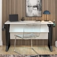 thumbnail image 3 of Genesis Adjustable Gaming Desk, White, 3 of 9
