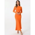 thumbnail image 2 of DARING DIVA Women's 2 Pieces Crop Top High Waist Mermaid Maxi Skirt Set XS Orange, 2 of 6