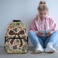 thumbnail image 2 of Yspwyqan Duck Camo Bow School Backpack for Kids Teens, 17 Inch Lightweight Large Capacity with Side Pockets, Double Zipper Fits 15.6 Laptop Bookbag for Elementary Middle High School, 2 of 7