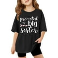 thumbnail image 2 of LEKDFST Promoted to Big Sister Shirts for Toddler Baby Girls Announcement T-Shirt Summer Short Sleeve Tees Big Sis Tops Black 3-4 Years, 2 of 7