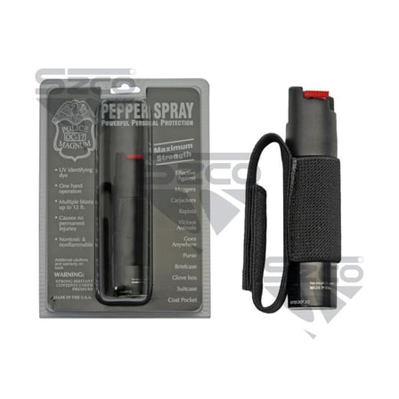 SZCO JOGGERS 3/4 OZ Black Pepper Spray with Holster, Flip-Top Spray Made in USA for Personal