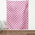 thumbnail image 3 of Ambesonne Geometric Fabric by the Yard Upholstery, Diagonal Pastel Color, 10 Yards, Fuchsia Pale Pink White, 3 of 4