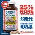 thumbnail image 5 of Yerba Prima Psyllium Husks Veg Caps, 400 Capsules (625mg) - Colon Cleanser, Daily Fiber Supplement, 5 of 8