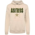 thumbnail image 2 of Men's Levelwear  Khaki Houston Astros Podium Protect Pullover Hoodie, 2 of 3