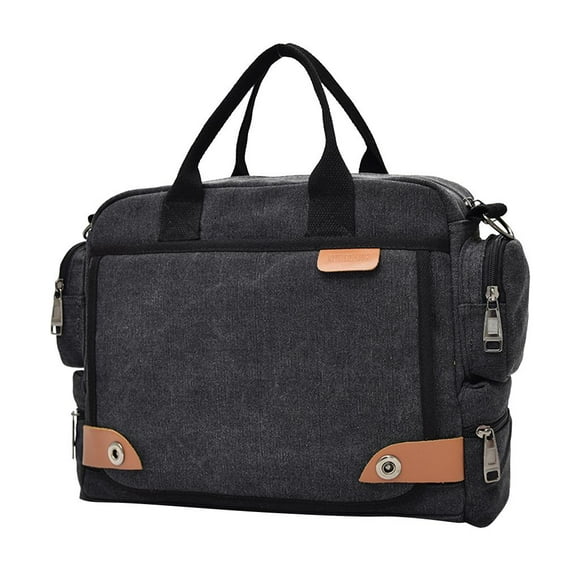 Bolso con Hombros Descubiertos Soledad Bolso de la lona Cruzado para Hombre Casual Al Aire Libre Negro
