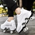 thumbnail image 7 of Roller Skate Shoes for men,Double-Row Deform Wheel Shoe Skate,Shoes with Wheel,2-in-1 Adult Parkour Roller Shoes Suitable for Outdoor Fun, Fitness, 7 of 7