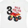 thumbnail image 4 of Inktastic Monster Truck How I Roll 3rd Birthday Boys Toddler T-Shirt, 4 of 5