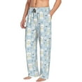 thumbnail image 2 of Uemuo Cute Cat Pattern Men's Wide Leg Palazzo Lounge Pants with Pockets Light Weight Loose Comfy Casual Pajama Pants-XX-Large, 2 of 9