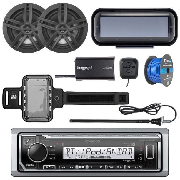 Kenwood KMRM322BT Marine Bluetooth Receiver, Single DIN