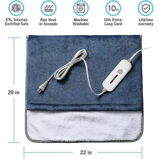 Foot Warmer Electric Heating Pad King Size Ultra Soft Flannel Extra Large For Bed Abdomen Feet