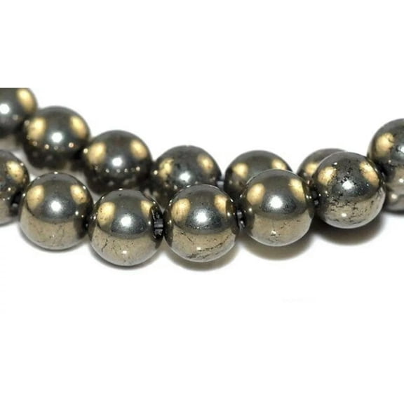 K-KED 6MM PALAZZO IRON PYRITE GEMSTONE GRADE AA ROUND 6MM LOOSE BEADS 15.5"