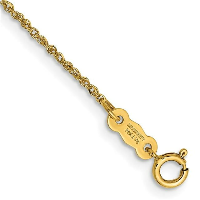 Quality Gold RPA020-6 14K Yellow Gold 1.1 mm Ropa Chain 6 in. Bracelet