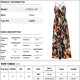 thumbnail image 2 of 2023 Vestido largo largo floral con tirantes bohemios estampado informal de verano para mujer, vestido sin mangas con cuello en V, negro, L, 2 of 5