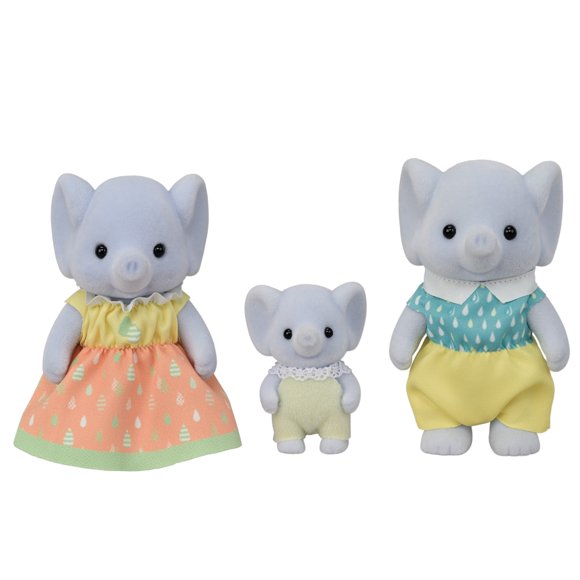 Calico Critters Elephant Family Trio, Set of 3 Collectible Doll Figures