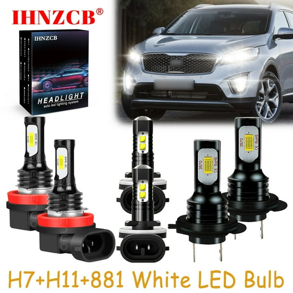 IHNZCB for Kia Sorento 2014-2015 Led Headlights Bulb High Low Beam Fog Light,H7 H11 881,HKB,Y01