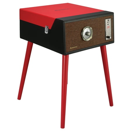 Studebaker - SB6085 Bluetooth Floor Stand Turntable with CD Player and FM Radio - Red
