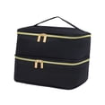 thumbnail image 1 of Bolsa de almacenamiento de esmalte de uñas de 30 rejillas, 2 niveles con capacidad para 30 botellas de esmalte de uñas para niñas, suministros de uñas Negro, 1 of 8