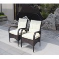 thumbnail image 5 of Contemporary 2-Piece Dining Chairs Set With Beige Cushions For Outdoor Comfort Stylish PE Rattan Seating Option, 5 of 7