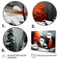 thumbnail image 3 of Designart Monochrome Orange Cottage In Winter VIII Canvas Wall Art, 3 of 5