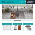thumbnail image 6 of 32" x 22" Workstation Sink, Single Bowl Kitchen Sinks, Drop in Kitchen Sink, Granite Composite Kitchen Sink, Quartz Undermount Sink, Galaxy Concrete Kitchen Sink, Grid, Strainer, Flange LP-750TM-C, 6 of 7