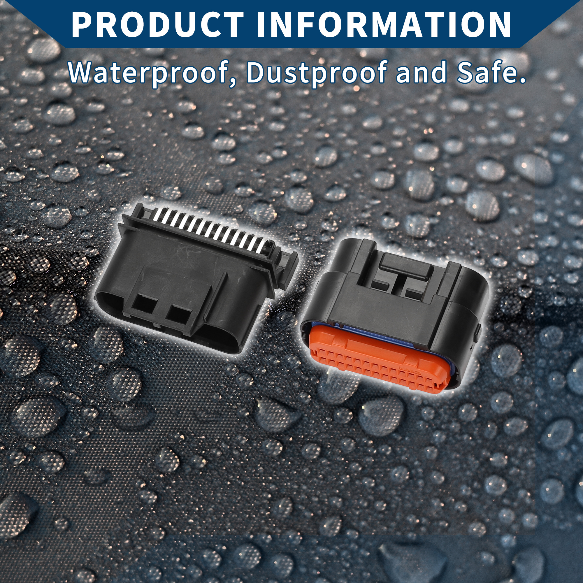 Unique Bargains Connector Plug Plastic 26 Pin Male Female Terminal Connector for Honda ECU
