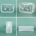 thumbnail image 4 of Toiletry Pouch Waterproof Portable Clear Snowflake Cosmetic Bag Makeup Pouch, 4 of 10