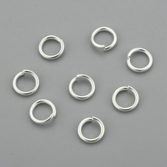 304 Stainless Steel Jump Rings Open Jump Rings Silver 18 Gauge 6x1mm Inner Diameter: 4mm