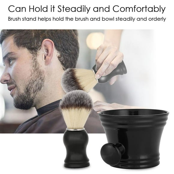 Kit de Cuidado de Barba Ecomeon Juego de Brochas de Afeitar 3 en 1