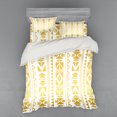 thumbnail image 2 of Ambesonne Ethnic Bedding Set 3 Pcs, Prehistoric Ombre Borders, Twin, Yellow and White, 2 of 3
