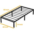 thumbnail image 5 of Eavesince 14 inches Twin XL Size Metal Bed Frames,No Box Spring Needed Twin XL Platform Metal Bed Frame for Adult, 5 of 7