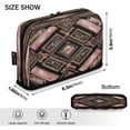 thumbnail image 3 of Standing Pencil Case with Base Large Capacity Stationery Pouch Pen Bag with Zipper for Women Men Retro Style Shape Pattern, 3 of 7