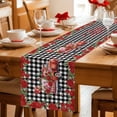 thumbnail image 5 of Roses Valentine's Day Table Runner 48 Inches Long Farmhouse Dress Scarves, Farmhouse Floral Truck Plaid Dining Tablerunner for Coffee Table/Kitchen Island/Party Décor, 13" x 48", 5 of 8