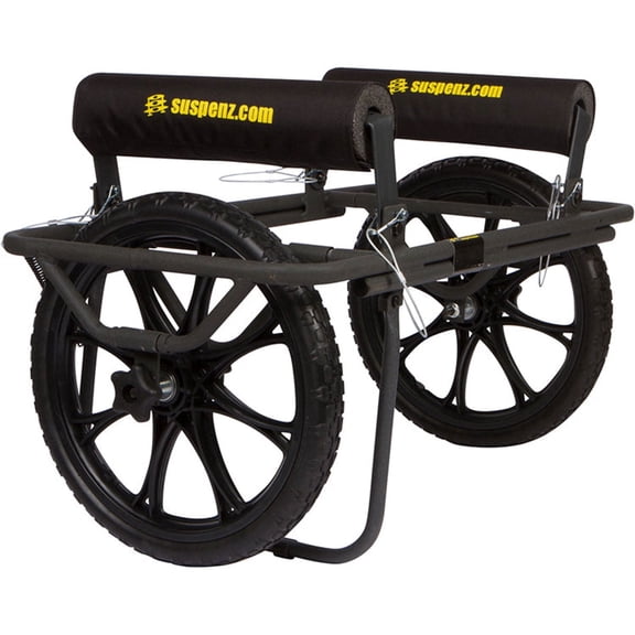 Suspenz Kayak Canoe Transport Cart, All-Terrain Super Duty Trolley, Airless Wheels, 300lb Capacity