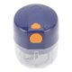 thumbnail image 5 of Picador de ajo eléctrico, Mini procesador de alimentos inalámbrico portátil Picador de ajo Eléctrico portátil azul Diseño de 3 cuchillas Capacidad de 250 mg Sin BPA PP Mini picador de verduras para el, 5 of 14