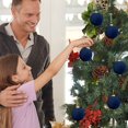 thumbnail image 1 of XEOVHV - 12 bolas colgantes para árbol de Navidad, de terciopelo, de plástico flocado de 2,4 pulgadas, vintage, irrompibles, para fiestas navideñas., 1 of 8