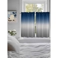 thumbnail image 4 of Kitchen Curtains 54 Inches length, Navy Blue Gray Ombre Window Treatment Curtain Drapes, Modern Gradient Abstract Art Thermal Insulated Drapes for Basement Hotel RV, 42"x54", 2 Panels, 4 of 7