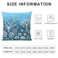 thumbnail image 5 of Acheng  Decorative Throw Pillow Case Modern Aqua Turquoise Coral and Starfish Coastal Nautical Indoor Outdoor Cushion Cover White, 5 of 5