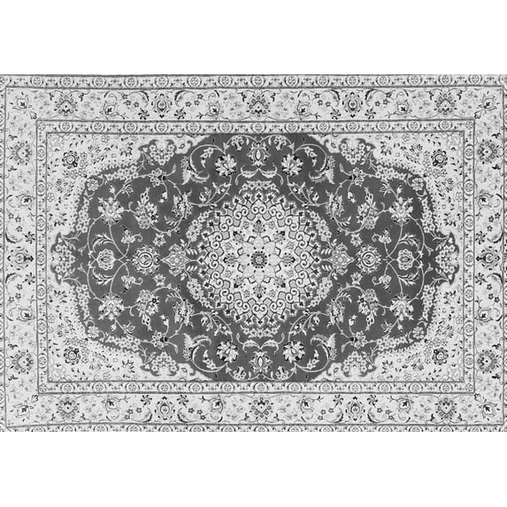 Ahgly Company Indoor Rectangle Persian Gray Traditional Area Rugs, 6' x 9'