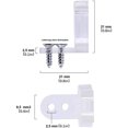 thumbnail image 3 of Ounissouiy 40 Uds. Tira de luces LED Clip de plástico transparente hebilla de Cable conector de manguera de lámpara de tira Decoración del hogar, 3 of 6