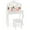 White, variant on Costway Kid Vanity Table Stool Set Tri-Folding Mirror Adjustable 3-Color LED Lights Pink